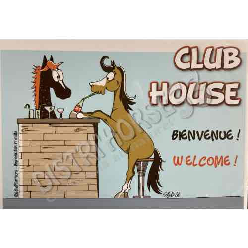 Plaque d'Ecurie Originale - CLUB HOUSE