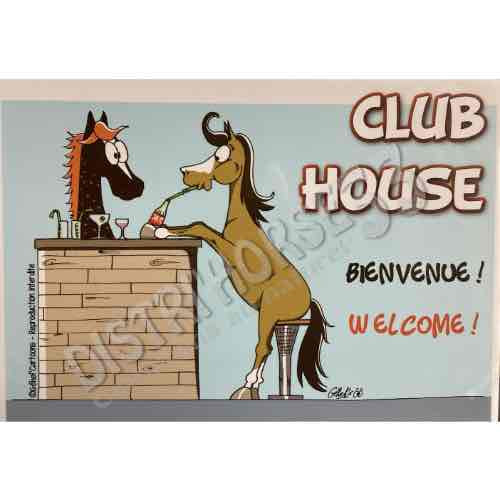 Plaque d'Ecurie Originale - CLUB HOUSE