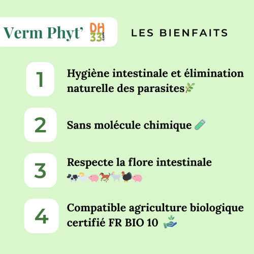 Vermifuge liquide animaux, agriculture bio - Verm Phyt'