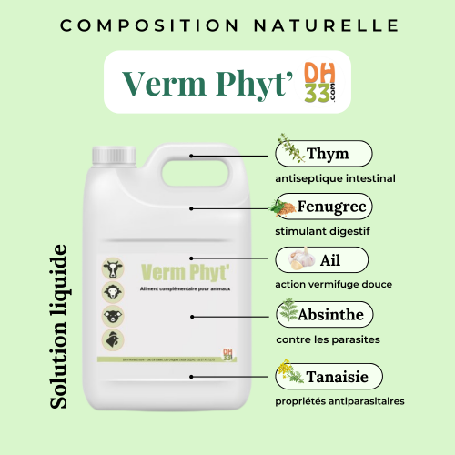 Vermifuge liquide animaux, agriculture bio - Verm Phyt'