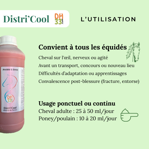 Produit Anti Stress Cheval - Distri'Cool - DistriHorse33
