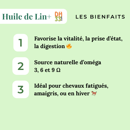Huile de Lin+ - Source Omégas 3 - DistriHorse33