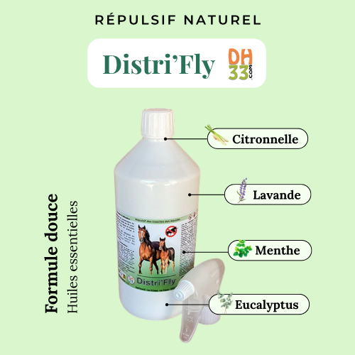 Anti Mouche Répulsif Naturel Chevaux, Poneys - Distri'Fly