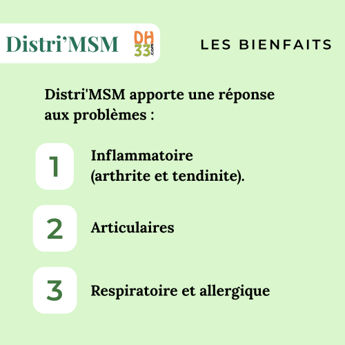 MSM pour cheval : Source de soufre, 100% pur