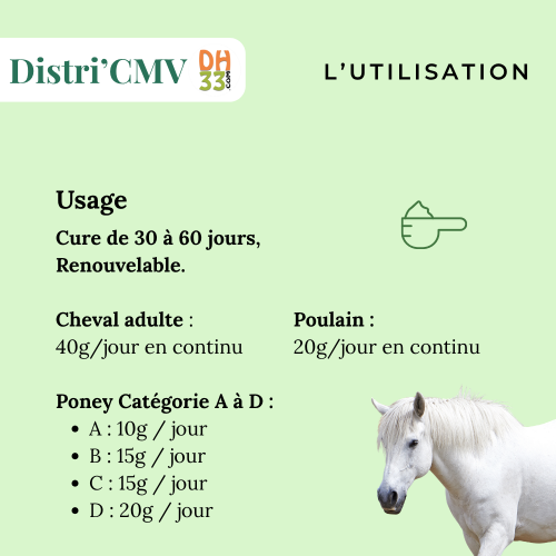 Distri'CMV - CMV pour chevaux et poneys - Poudre