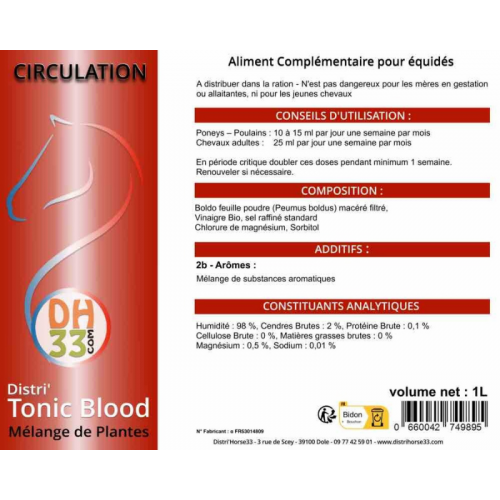Distri'Tonic Blood contre la Fourbure du Cheval