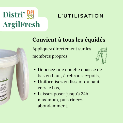 Distri'ArgilFresh - Argile cataplasme cheval