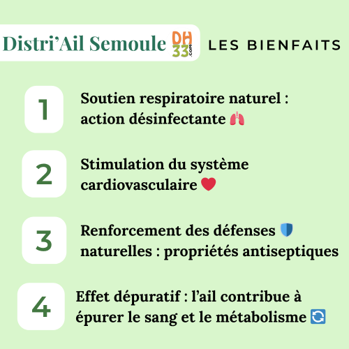 Ail semoule - Puissant Antioxydant Naturel - Plante Pure
