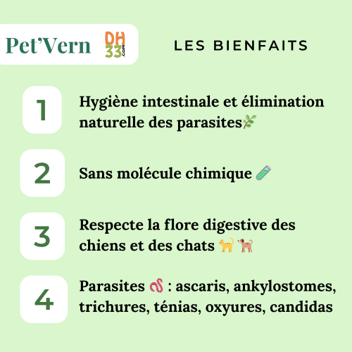 Pet'Vern 100 ml - Solution Efficace Contre les Vers pour Chiens et Chats