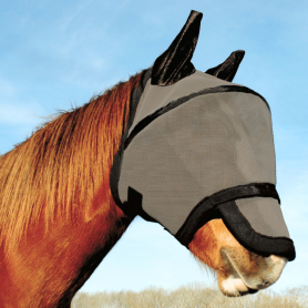 Masque anti-mouches KM Elite Space Dome – Dôme renforcé anti-frottement – Protection UV cheval
