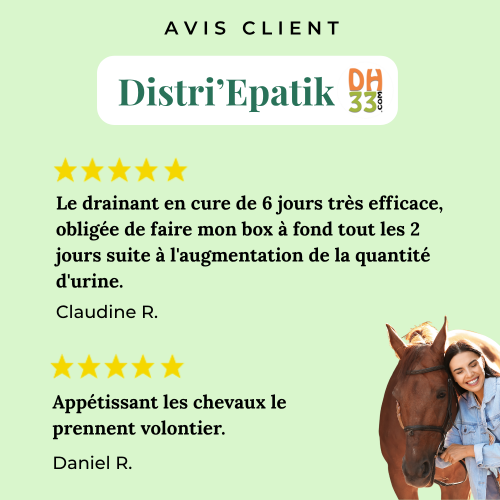 Drainage foie cheval : Distri’Epatik naturel pour foie et reins