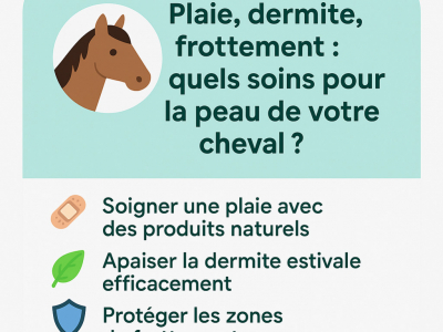 Plaie, dermite, frottement : quels soins pour la peau de votre cheval ?