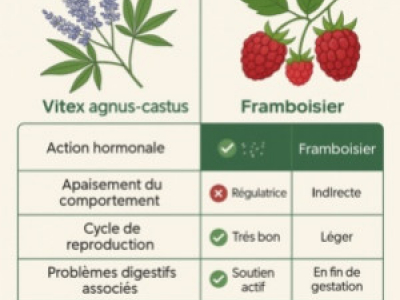 Gattilier ou framboisier pour jument sensible : quelle plante choisir ?