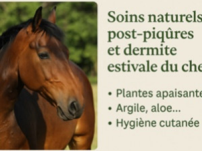Soins naturels du cheval après piqûres et dermite estivale